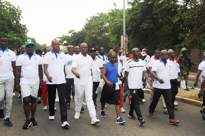 Veep kwesi amissah-Arthur participating in the 17th edition of the Republic Day Health Walk